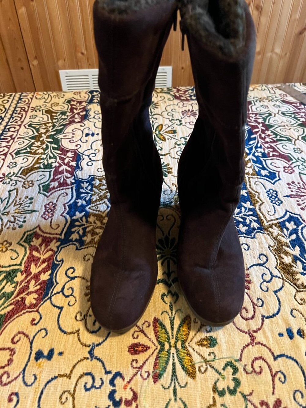 Decree Brown with Faux Fur Winter Boots Womens size 9.5